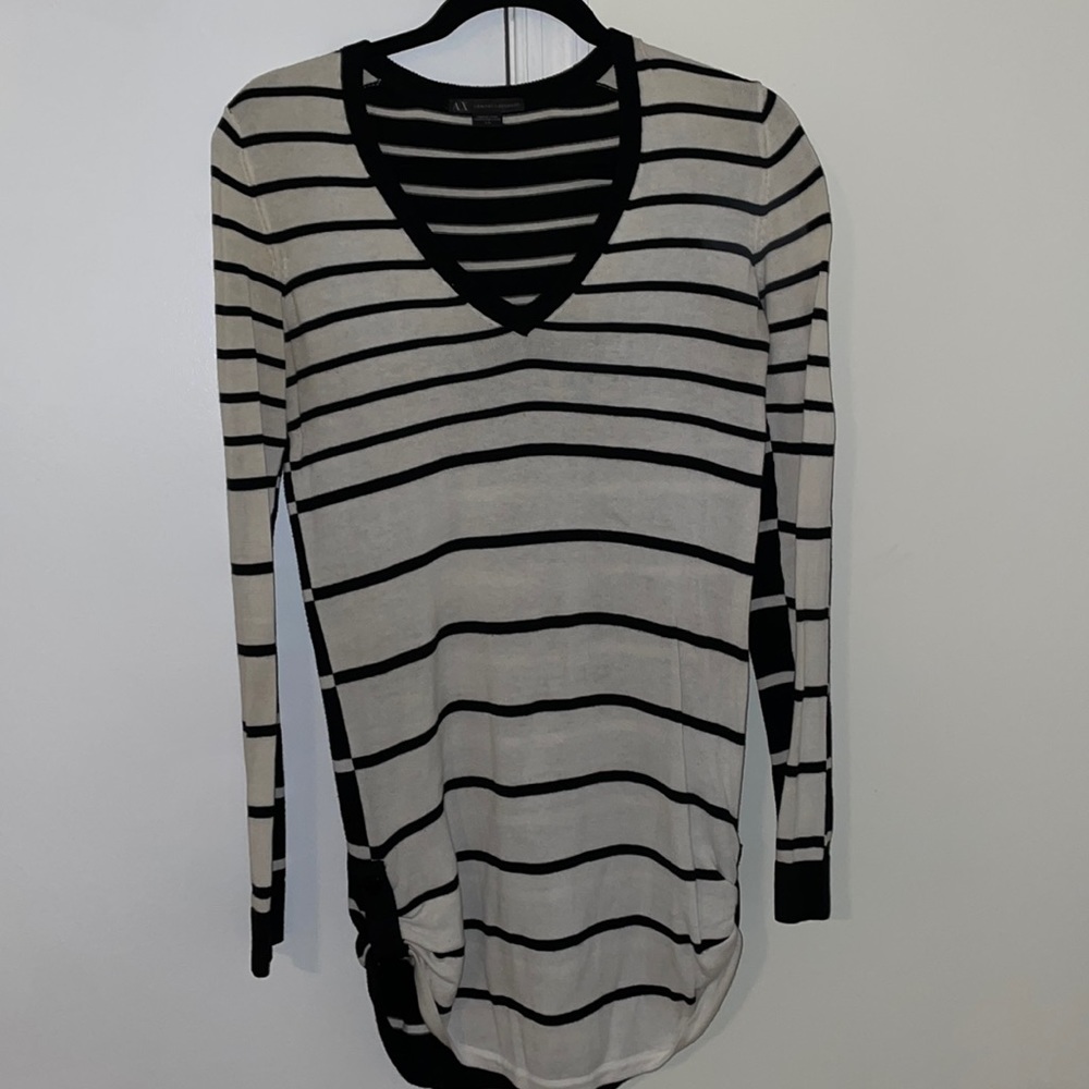 Black and white Armani exchange sweater